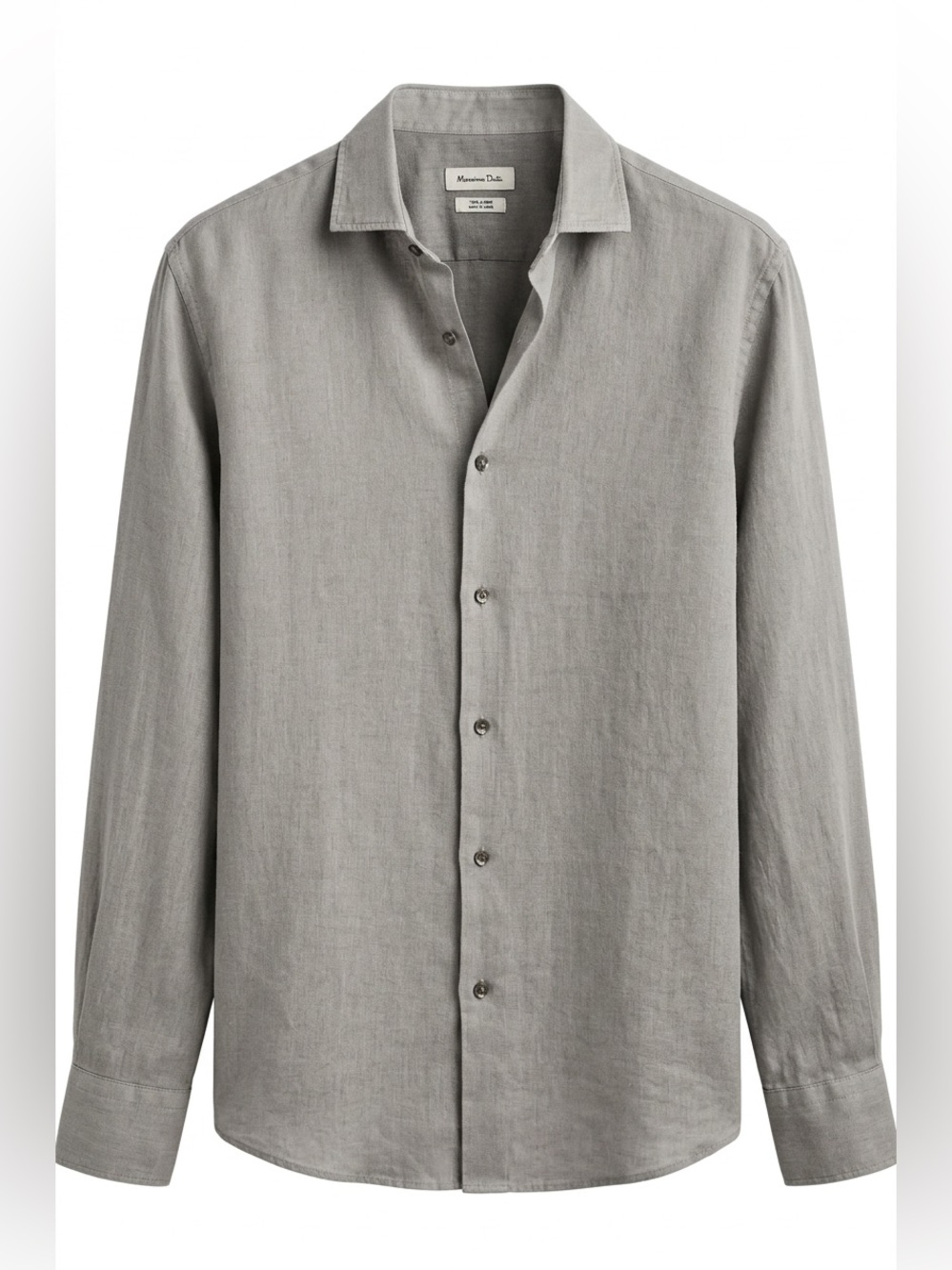 Massimo Dutti Men's Green Long-Sleeve Button Shirt-regular fit